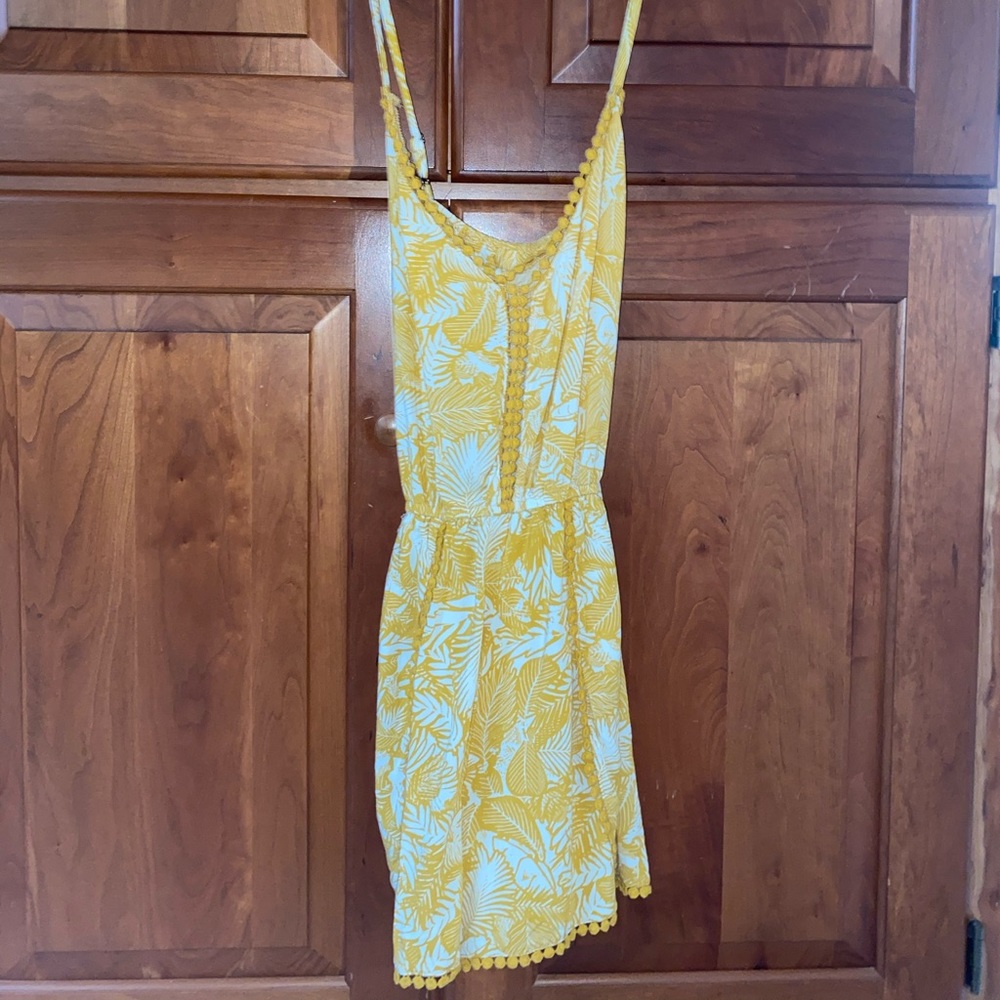 yellow & white romper